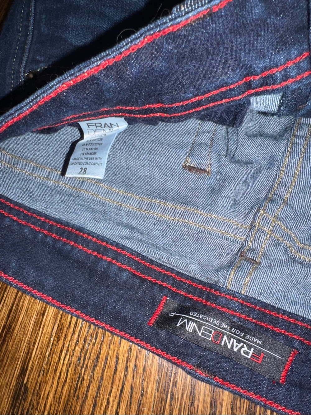 Women's Dark Indigo Skinny Jeans — Stretch Slim Fit-HELEN - Picture 5 of 6